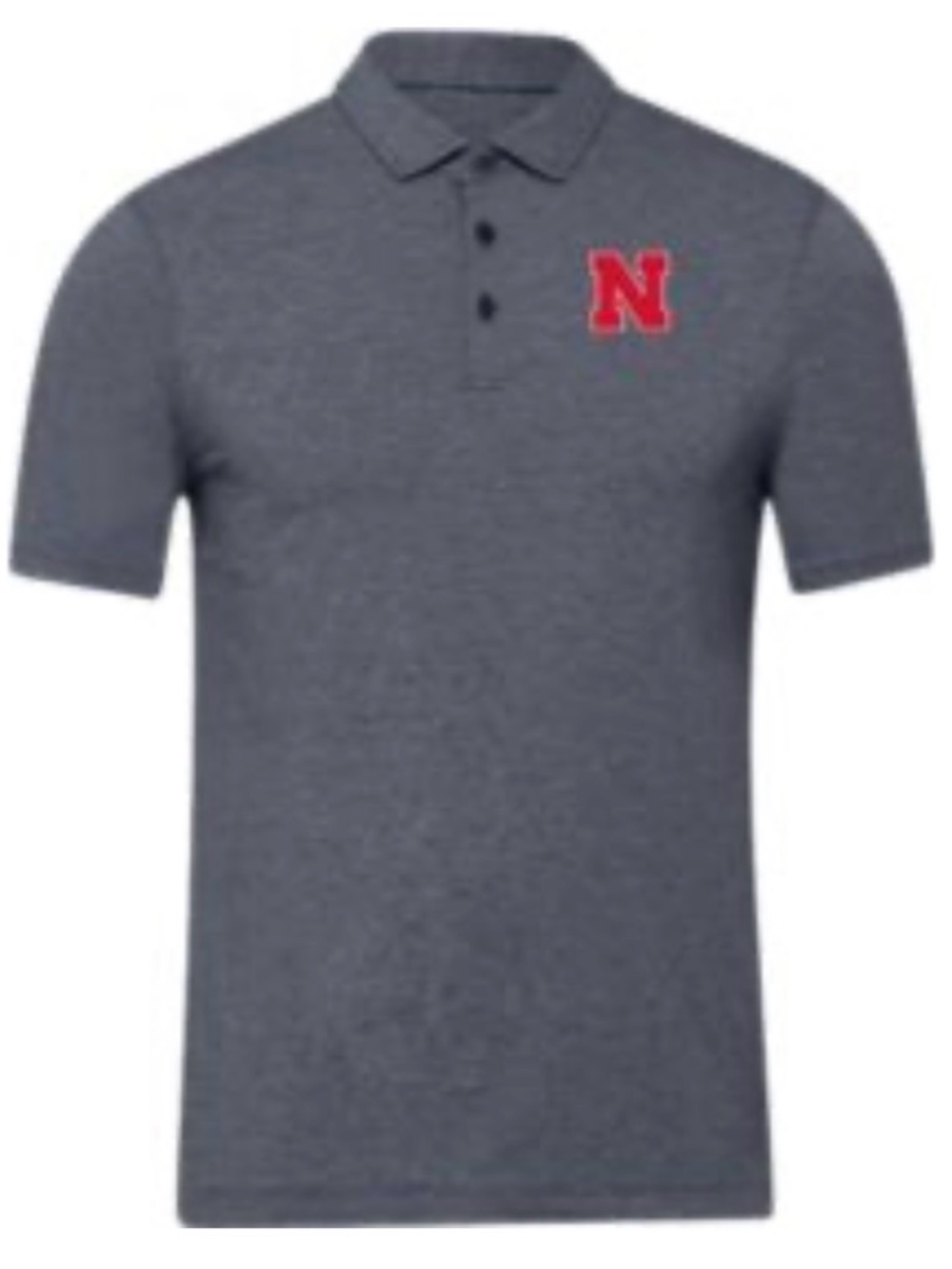 Men's Lululemon & University of Nebraska Heather Grey Polo w/ Signature Red 'N'